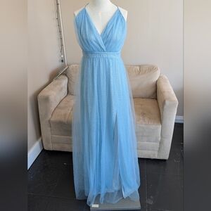 Lulu's Light Blue Maxi Dress